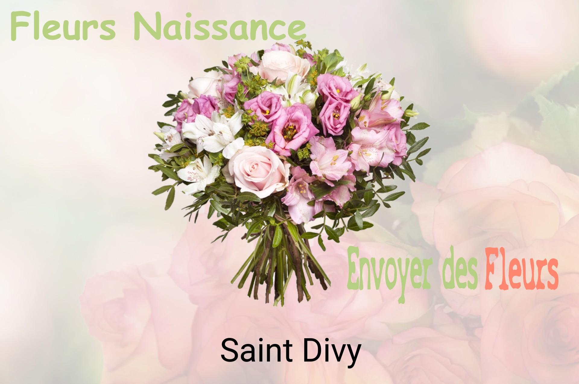 Bouquet de fleurs de naissance livré à Saint-Divy